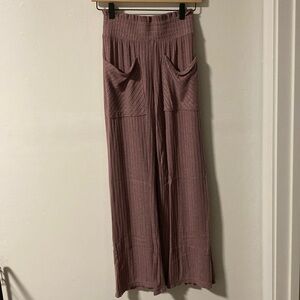Lilac / Mauve Wide Leg Pants (XS)